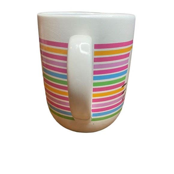 Sanrio Winking Hello Kitty Mug Stripes Multi Color 2013 Cute Coffee‎ Tea 16oz - Picture 4 of 6